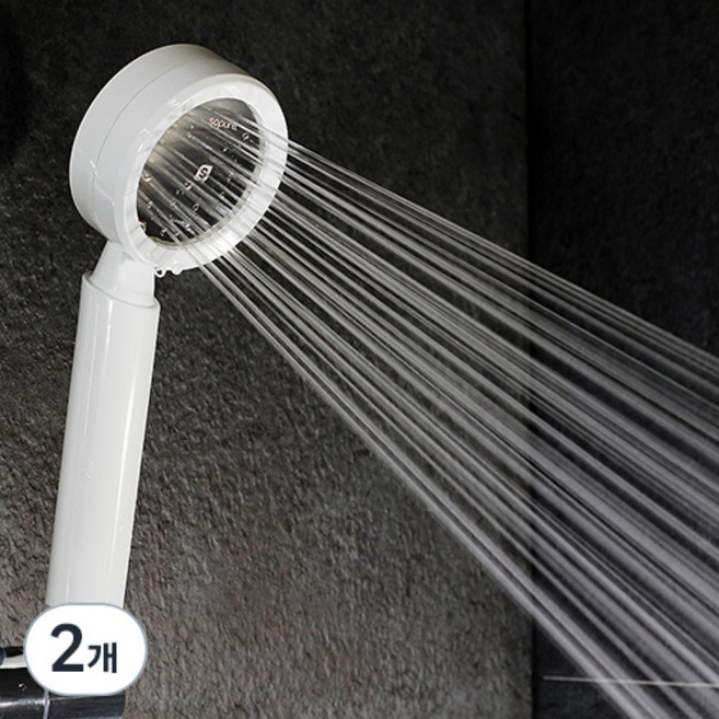 소퓨어 수압상승 샤워기헤드 STRONG8 굵은물줄기, 2개, 화이트