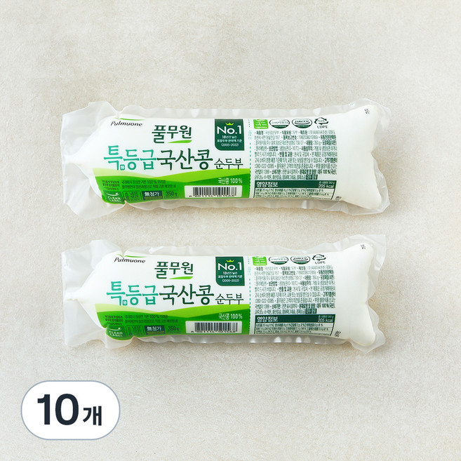 풀무원 특등급 국산콩 순두부, 350g, 10개