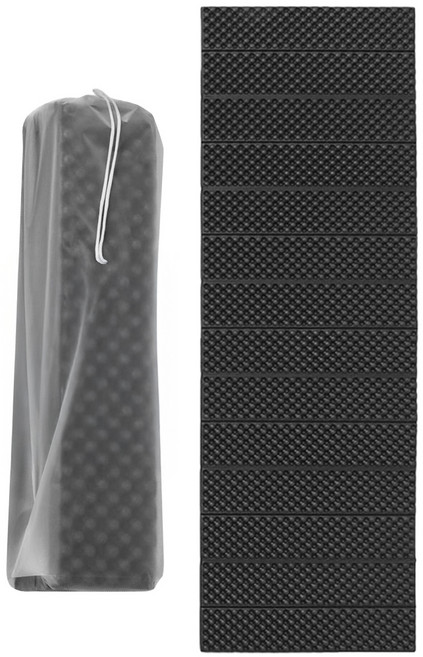 코멧 백패킹 접이식 1인용 발포 캠핑매트, 블랙