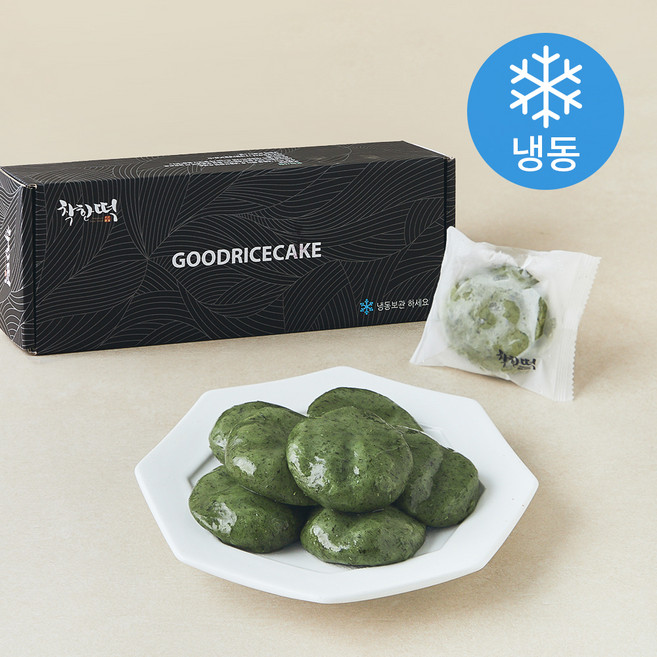 착한떡 제주해풍 쑥개떡 (냉동), 60g, 1개, 9개입