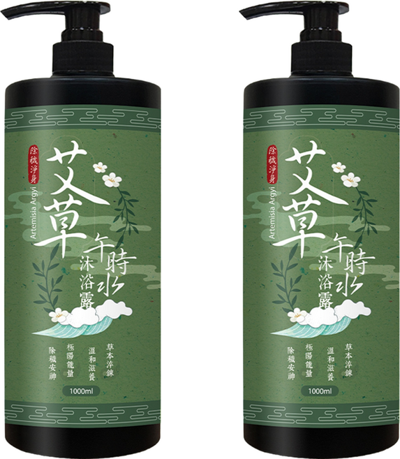 艾草午時水 沐浴露, 1L, 2瓶
