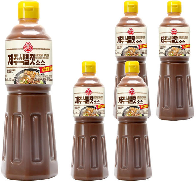 오뚜기 삼겹살 제주식 멜젓 소스, 1.12kg, 5개