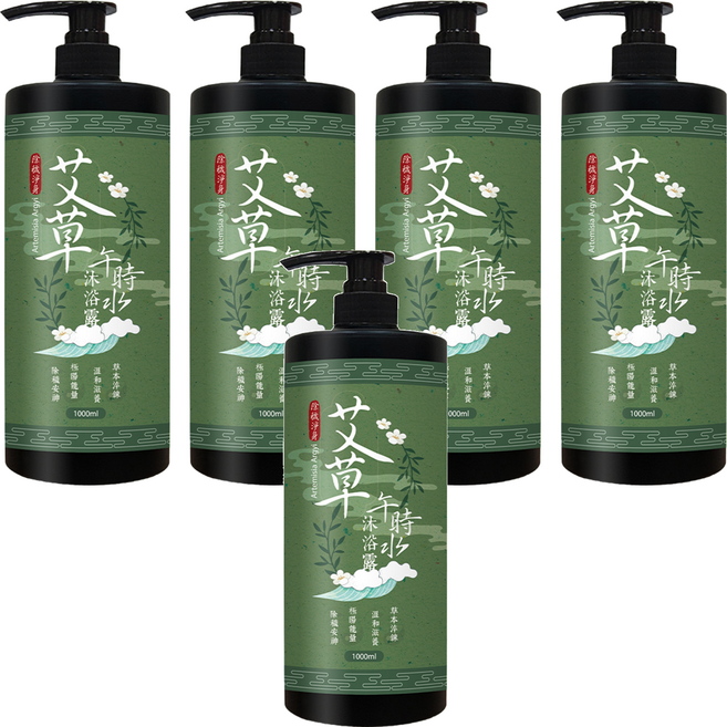 艾草午時水 沐浴露, 1L, 5瓶