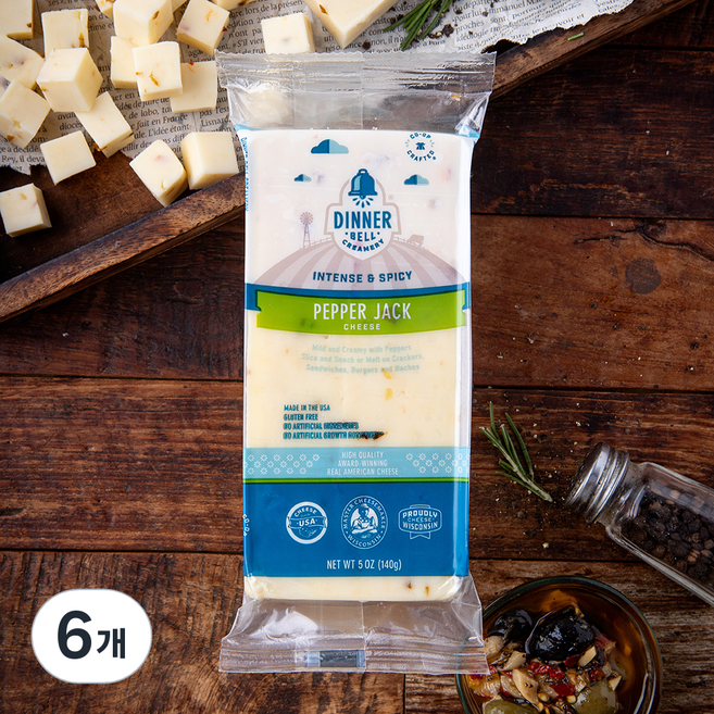 디너벨 페퍼잭 치즈, 140g, 6개, 1개입