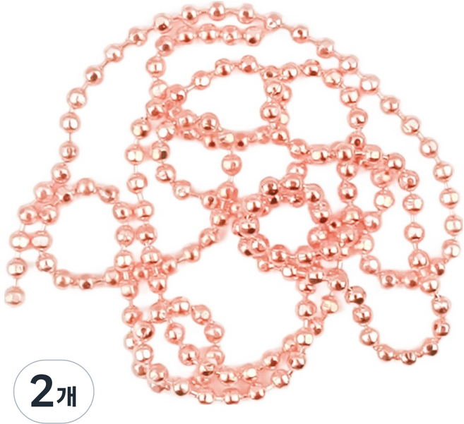 Lvia 高級美甲圓珠鏈 1mm x 100cm, 2個, 玫瑰金