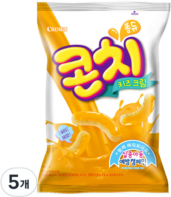 콘치 치즈크림, 110g, 5개