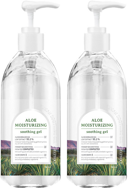 [비건뷰티] 디오프러스 알로에 모이스처라이징 수딩젤, 390ml, 2개