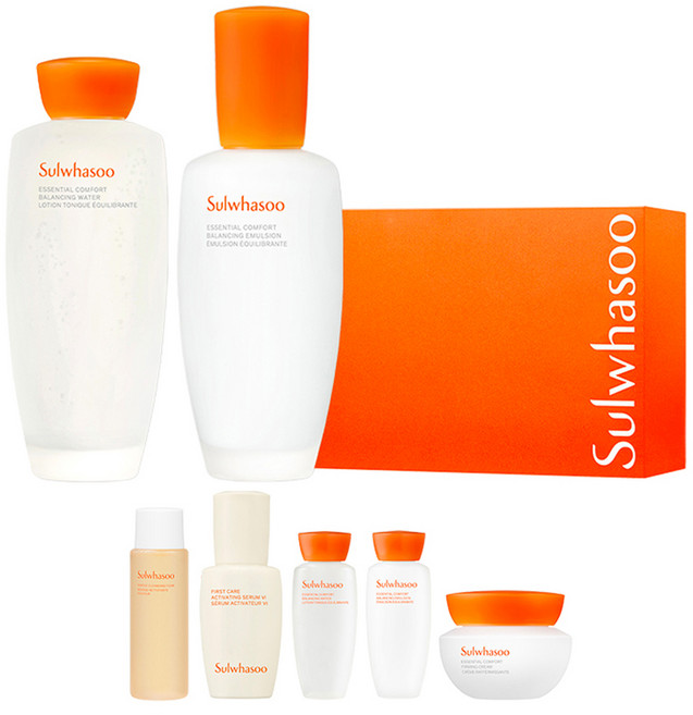 설화수 자음수 150ml + 자음유액 125ml 2종 세트 + 순행클렌징폼 25ml + 윤조에센스 8ml + 자음수 15ml + 자음유액 15ml + 탄력크림 15ml, 1세트