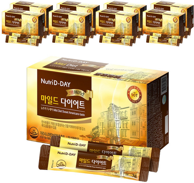 Nutri D-DAY 溫和瘦身香甜美式咖啡口味, 270g, 9個