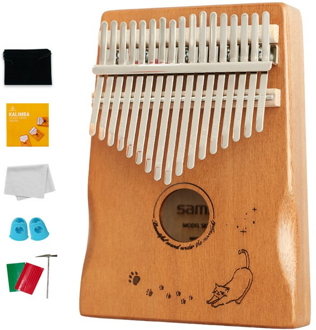 삼익악기 고양이 올솔리드 마호가니 17키 칼림바 세트 SKLB-17, 1개