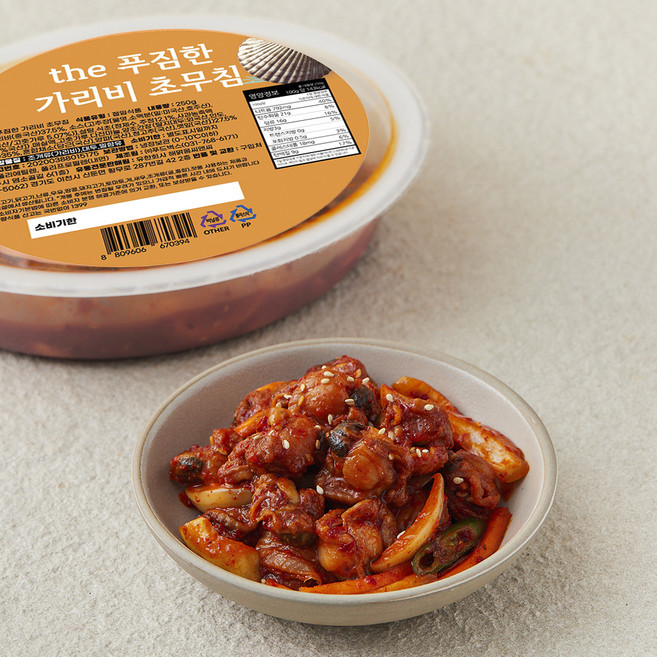 the푸짐한 가리비 초무침, 250g, 1개
