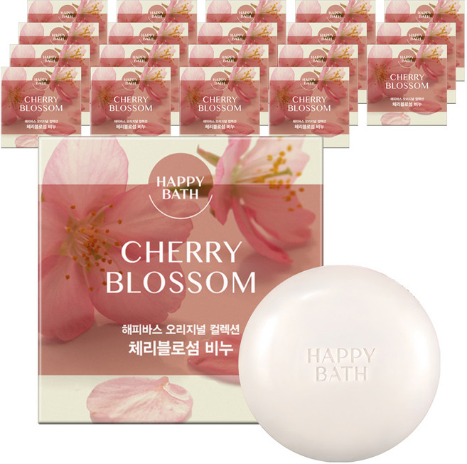 해피바스 오리지널 컬렉션 비누 체리블로섬향, 90g, 20개입