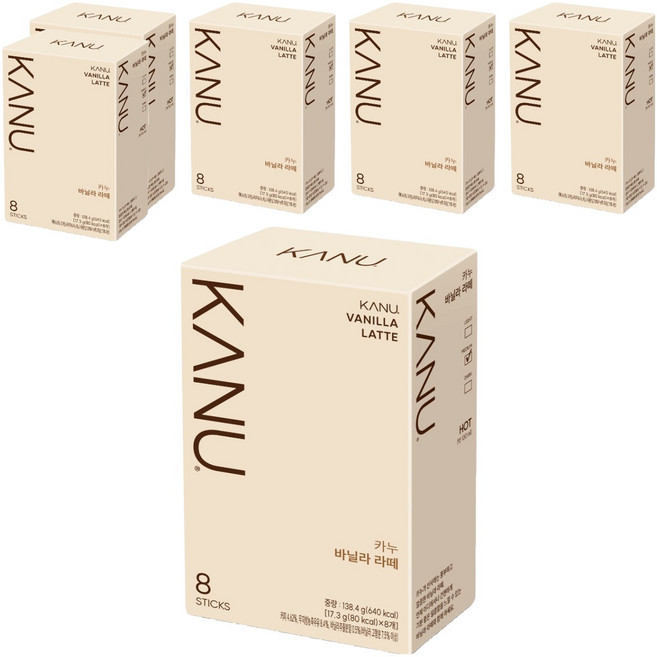 카누 바닐라 라떼, 17.3g, 8개입, 6개