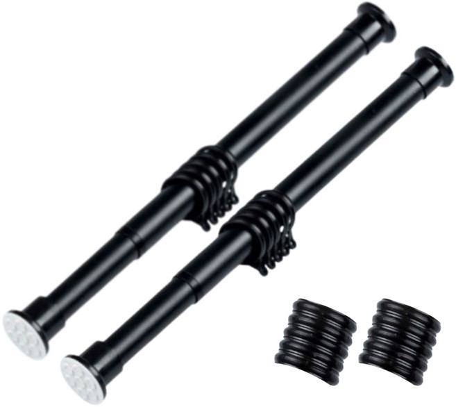 피피홈리빙 초강력 잠금형 압축봉 2p + 링 20p 세트, 블랙, 1세트