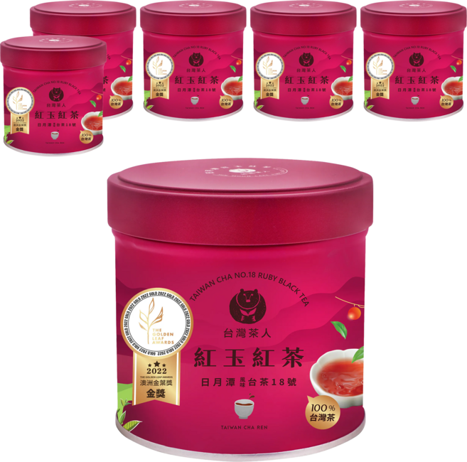 台灣茶人 日月潭紅玉紅茶, 40g, 1入, 6罐