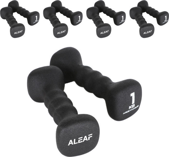 아리프 네오프렌 사각 미용 아령 블랙, 1kg, 10개