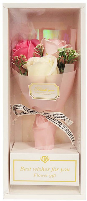 Timo 浪漫玫瑰香皂花束禮盒, 粉紅色
