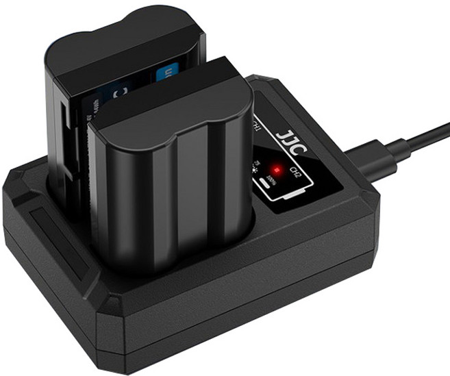 JJC 후지 카메라 NP-W126 S / X100VI / X-E5 / X-T50 / X-T30III 배터리 충전기, 1개, DCH-W126TC