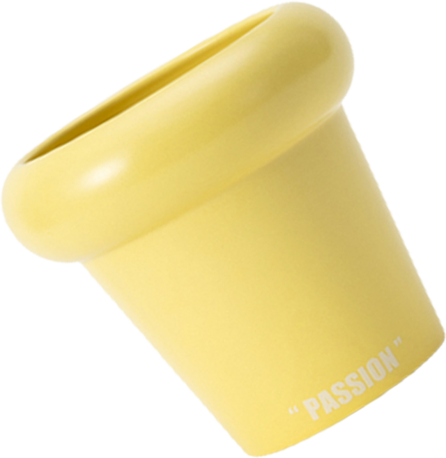 난쟁이의 파스텔 큰화분, 옐로우, 1개