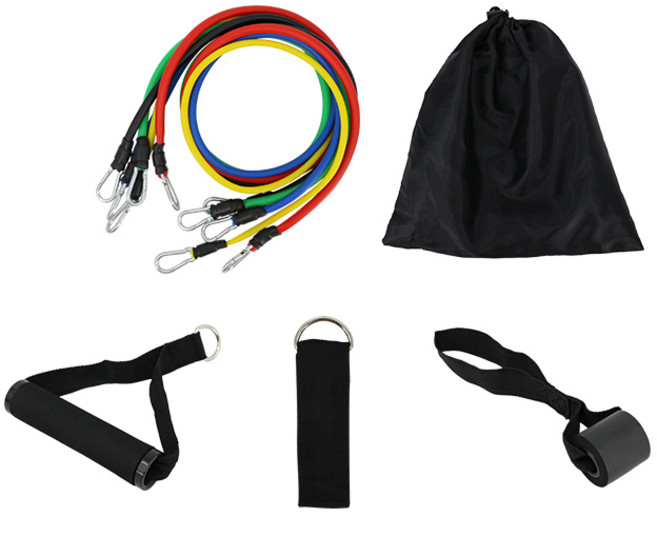 벨리카 멀티 홈 근력 운동 튜빙밴드 5종 세트 TB-01, 혼합색상, 1세트