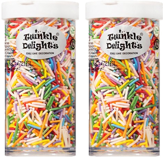 퀄리티스프링클 레인보우 스프링클 막대형, 2개, 63g