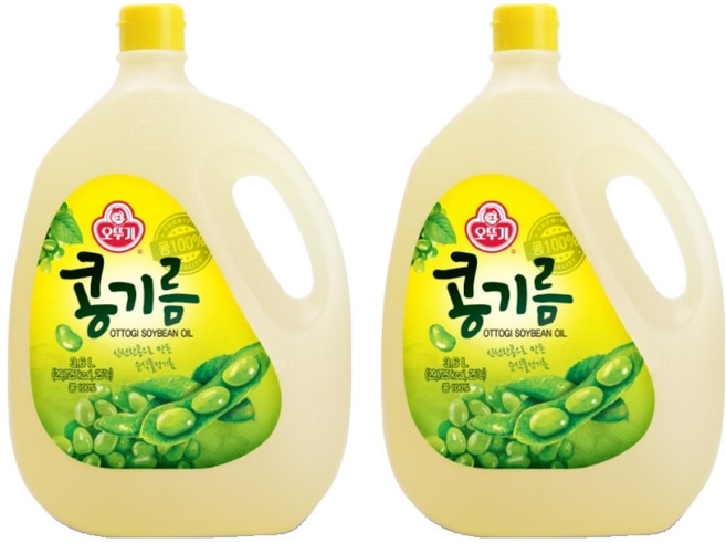 오뚜기 콩기름, 3.6L, 2개