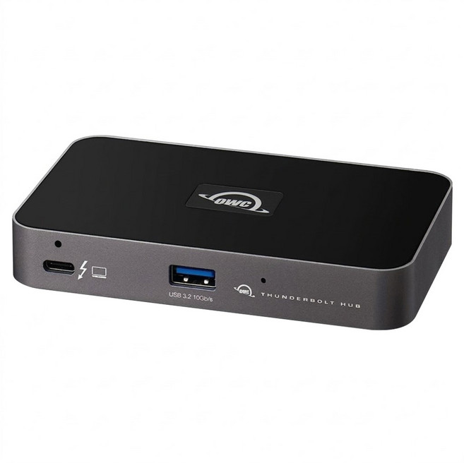 OWC Thunderbolt 4 Hub 擴充基座USB集線器 40Gb/s OWCTB4HUB5P, 1個, 灰色 + 黑色