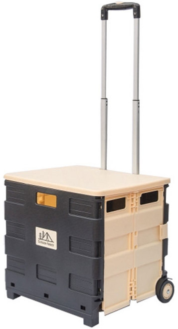 아웃도어포레스트 다용도 접이식 카트 덮개포함 특대형, 블랙 + 아이보리, 1개