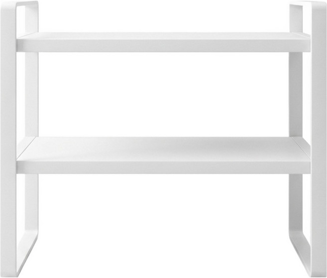앞날창창 인테리어 책상위 수납 정리 선반, 화이트, 2단