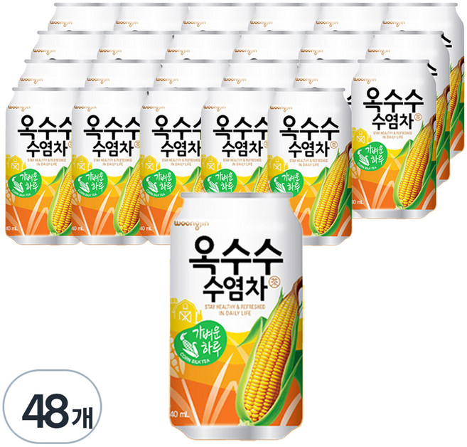 웅진 옥수수수염차, 340ml, 48개