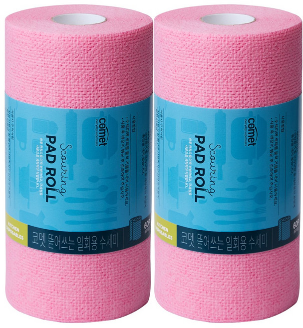 코멧 국내생산 뜯어쓰는 일회용 수세미 60매, 2개