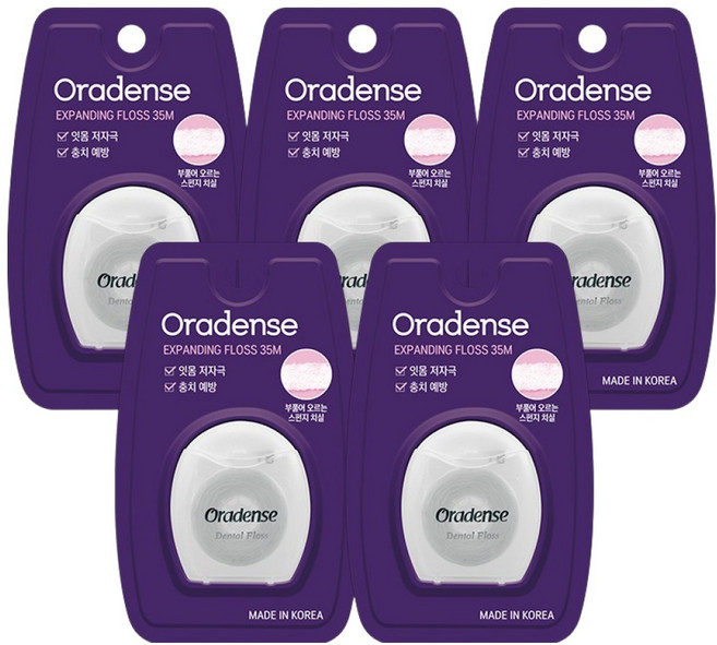 오라덴스 스펀지 치실, 1개입, 5개