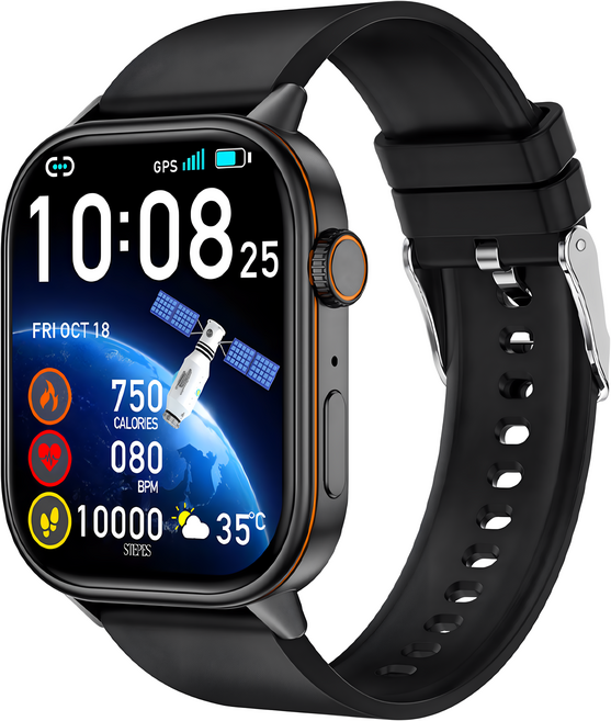 DTAudio 聆翔 GPS智能運動手錶 DTA-Z70, 黑色, 2.1吋, GPS + 藍牙