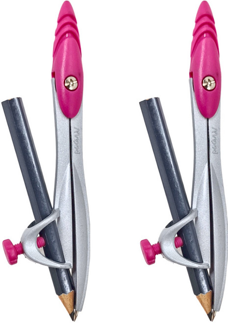 Maped 學用鉛筆型圓規 學生幾何繪圖工具 精準作圖 輕巧便攜, 2組