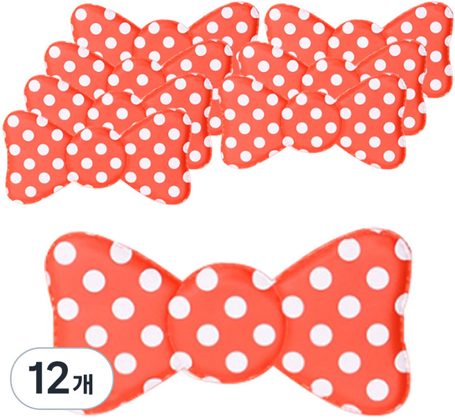 세븐스타 헤어고정시트 리본 2p, 레드, 12개