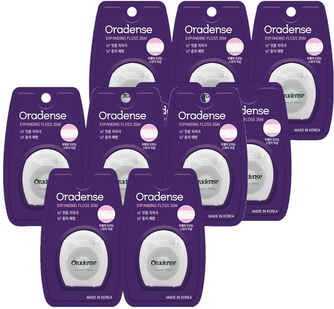 오라덴스 저자극 스펀지 치실 35m, 1개입, 10개
