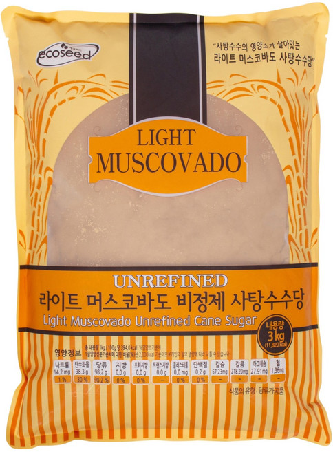 에코씨드 라이트머스코바도, 3kg, 1개