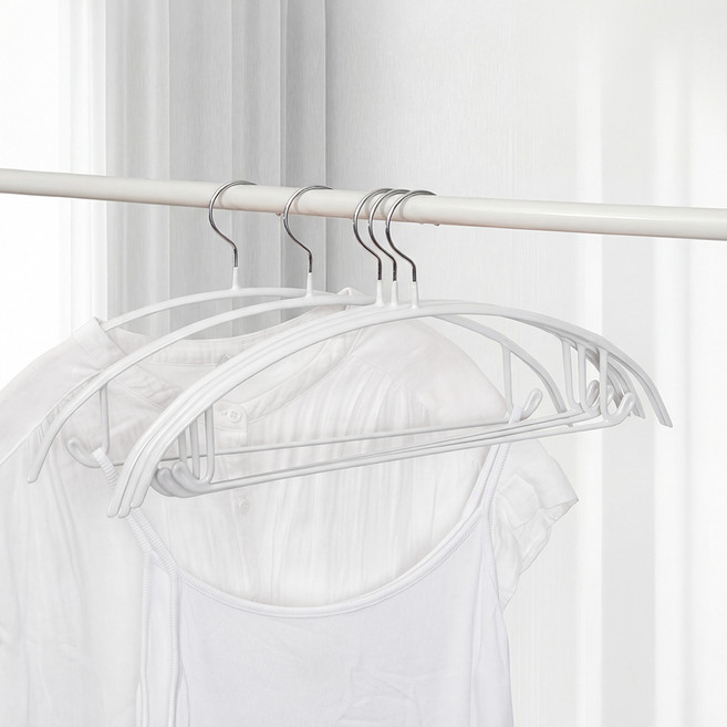 코멧 홈 어깨 뿔 방지 논슬립 옷걸이, 화이트, 30개