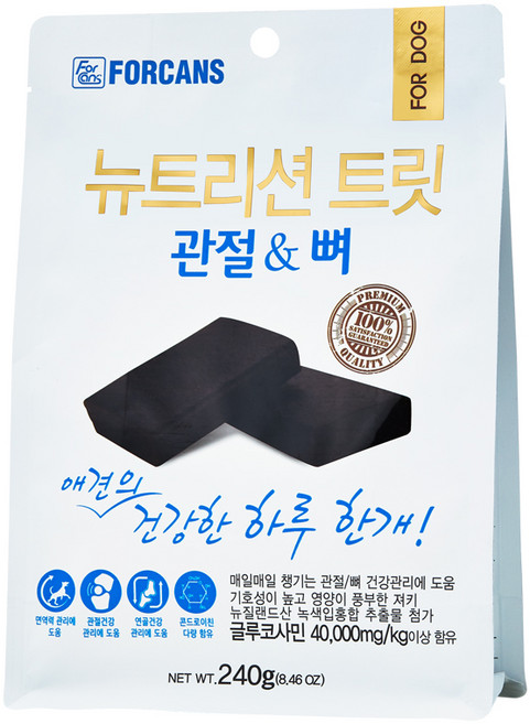 포켄스 강아지 뉴트리션 트릿 영양제, 240g, 뼈/관절강화, 1개
