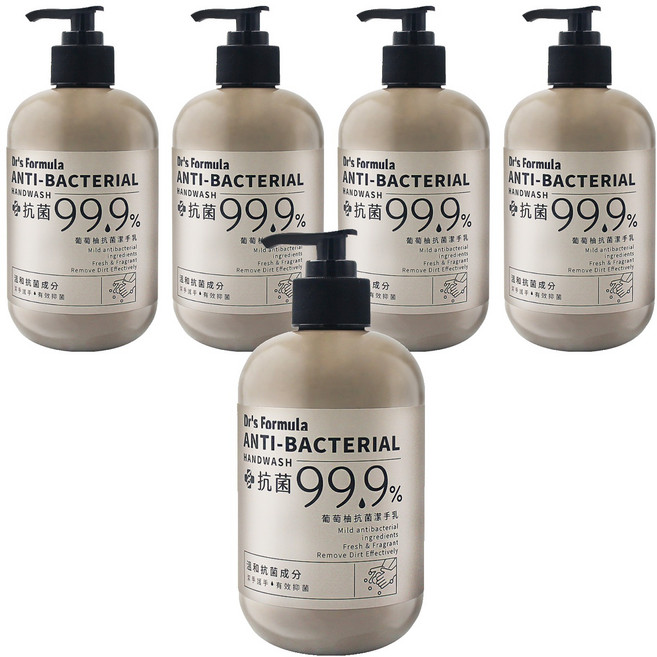 台塑生醫 Dr's Formula 葡萄柚抗菌潔手乳, 400g, 5瓶