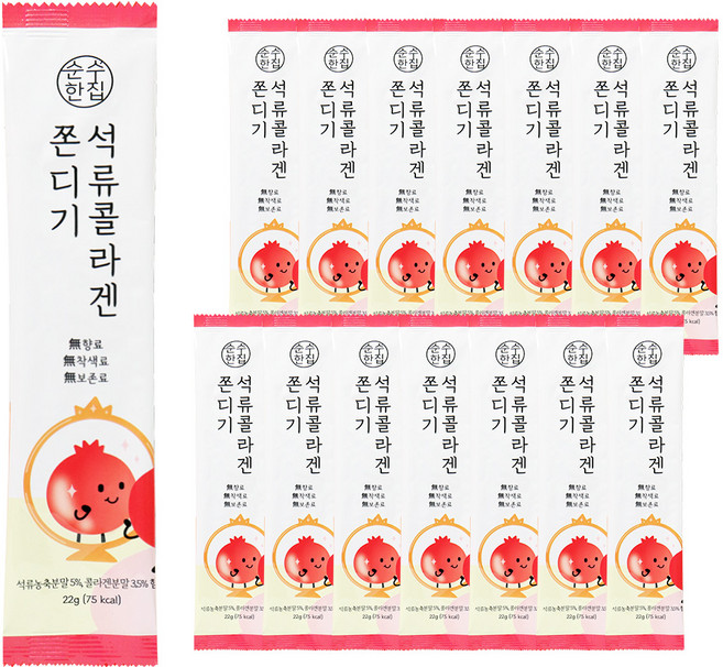 순수한집 석류 콜라겐 쫀득이, 375g, 1개