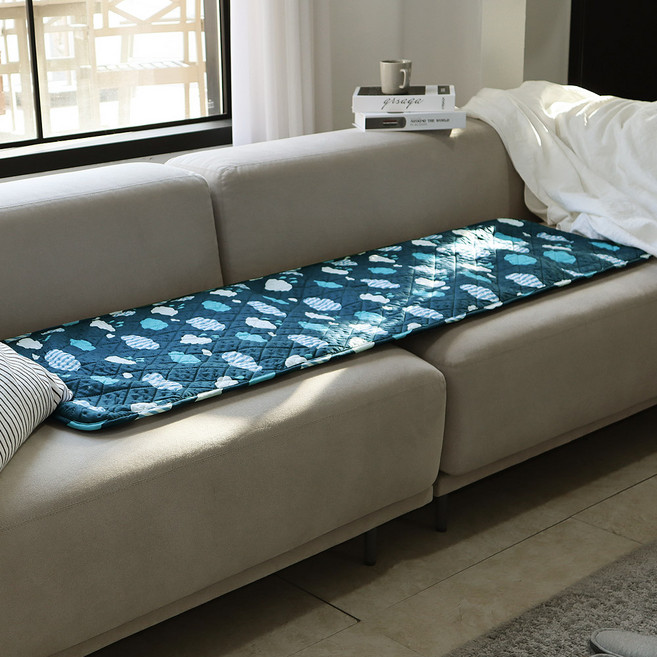 한일상사 구르미 양면 전기방석, 네이비, 슈퍼쇼파용(50 x 150 cm)