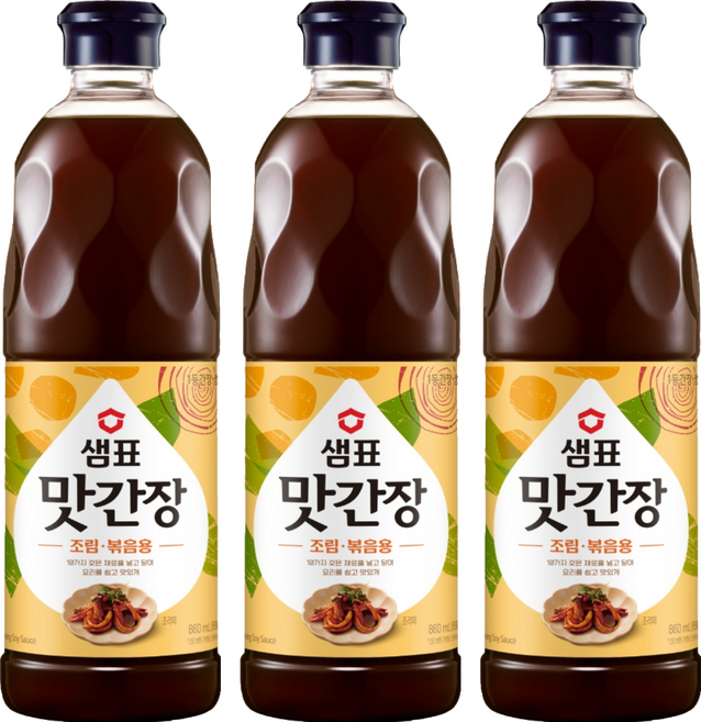 샘표 맛간장 조림볶음용, 860ml, 3개