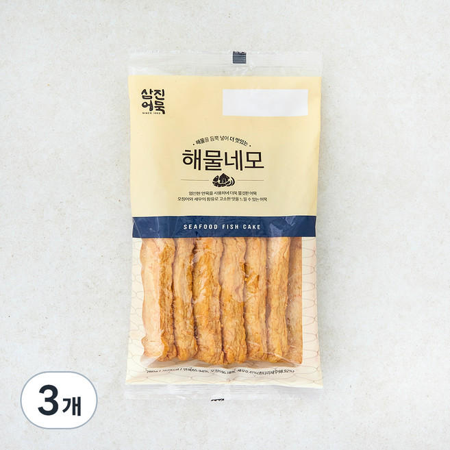 삼진어묵 해물네모 어묵, 280g, 3개
