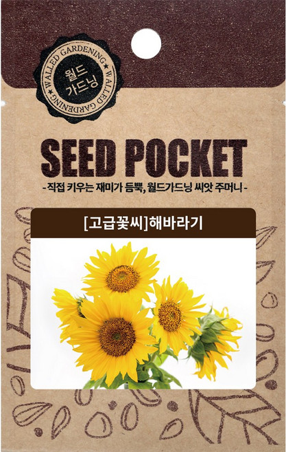 월드가드닝 행복한 텃밭 좋은 씨앗 해바라기씨 100개, 1개