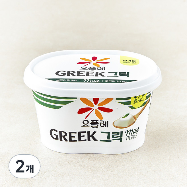 요플레 그릭 마일드, 400g, 2개