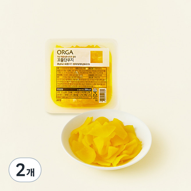 올가홀푸드 꼬들 단무지, 220g, 2개
