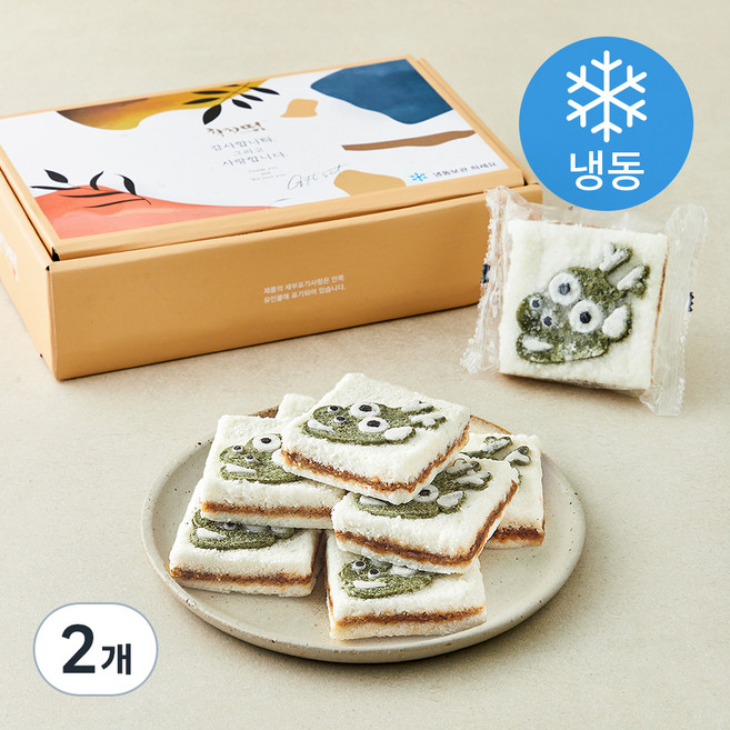 착한떡 달콤한 용모양 백설기 (냉동), 90g, 2개, 9개입