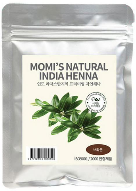 모미스 네츄럴 인디아 헤나 염색제 100g, 케미컬브라운, 1개