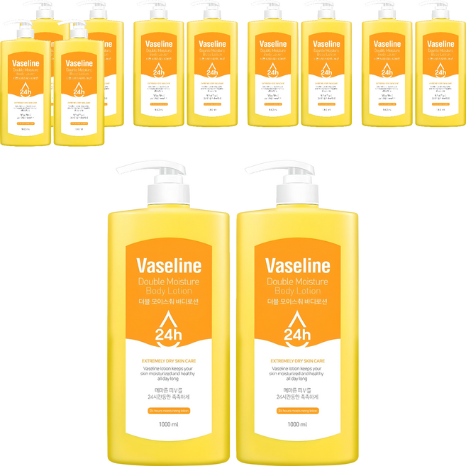 시투와이 바세린 24h 더블 모이스춰 바디로션, 1L, 12개